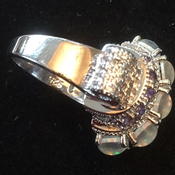 EXQUISITE DESIGNER ARTISTIC Art Deco OPALITE RING - Picture 6 of 8